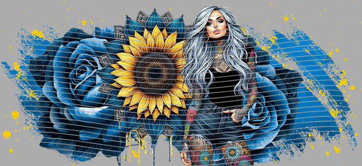 16oz Sunflower Girl-SU-564